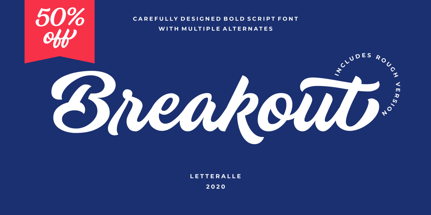 Beispiel einer Breakout Rough-Schriftart